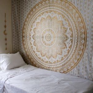Gold and white tapestry